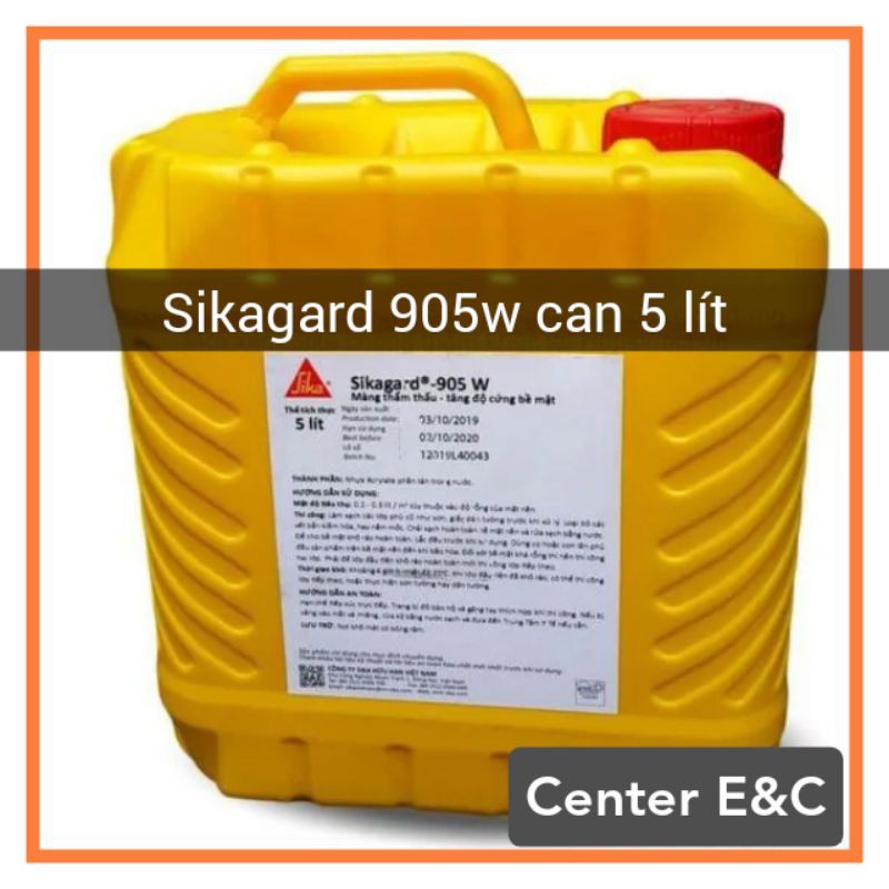 Sika Gard 905W /Can 5 lít/ Màng trong suốt chống thấm tường nhà