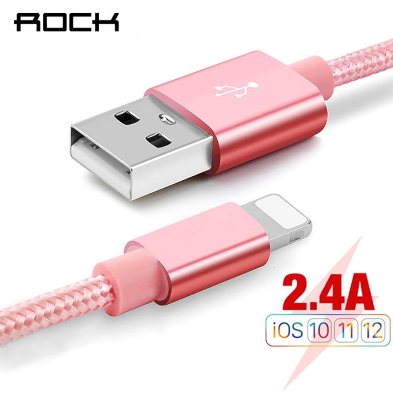 Rock Data/Charging Cable Lightning 0.25m 1m 1.5m 2m 3m 3A Fast Charging Cable For iPhone 6 7 8 X Xr