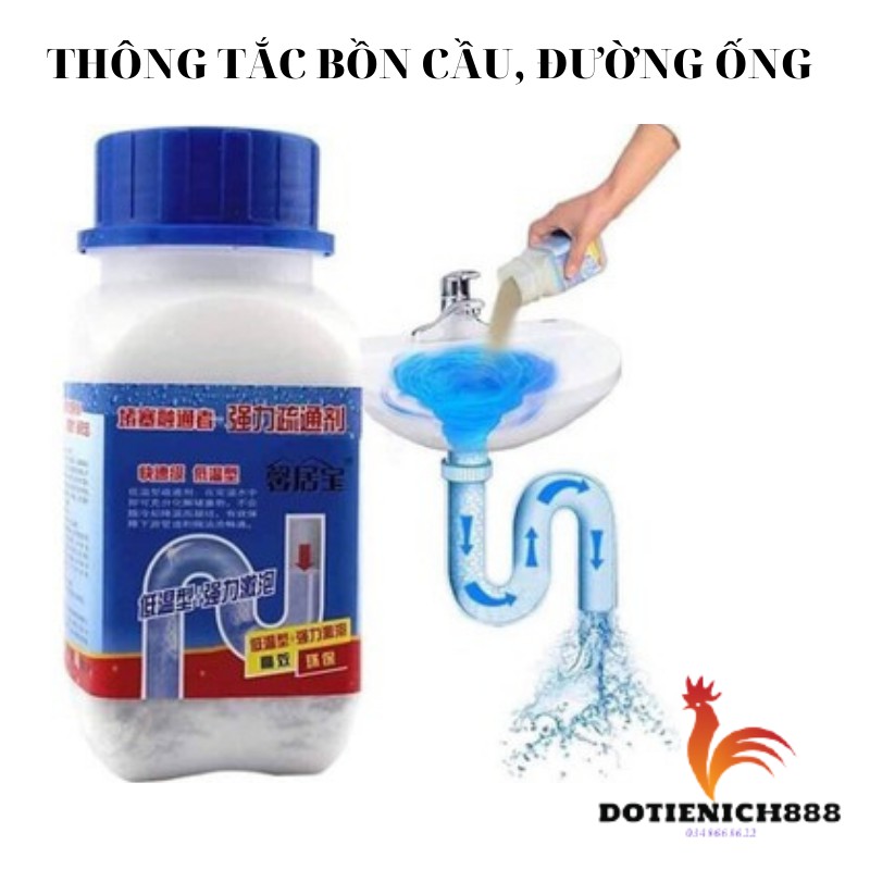 Bột Thông Tắc Cống, Đường Ống, Bồn Cầu, Bồn Rửa Mặt tắc dầu mỡ hiệu quả