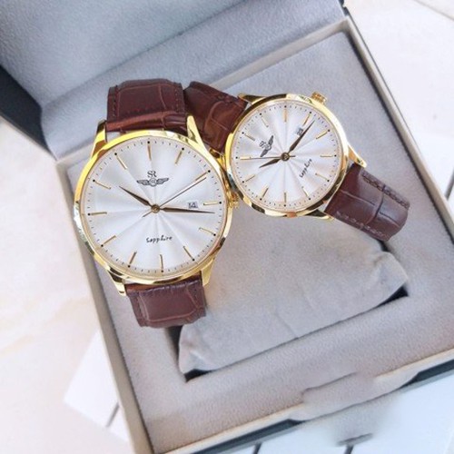 Đồng hồ đôi SRWATCH nam SG1056.4602TE và nữ SL1056.4602TE mặt kính sapphire , chống trầy , chống nước