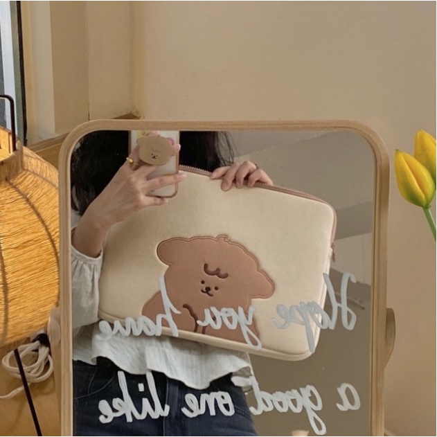 Túi đựng laptop họa tiết chú cừu nhỏ dễ thương kích thước 10/ 11 Inch 13/ 15 Inch