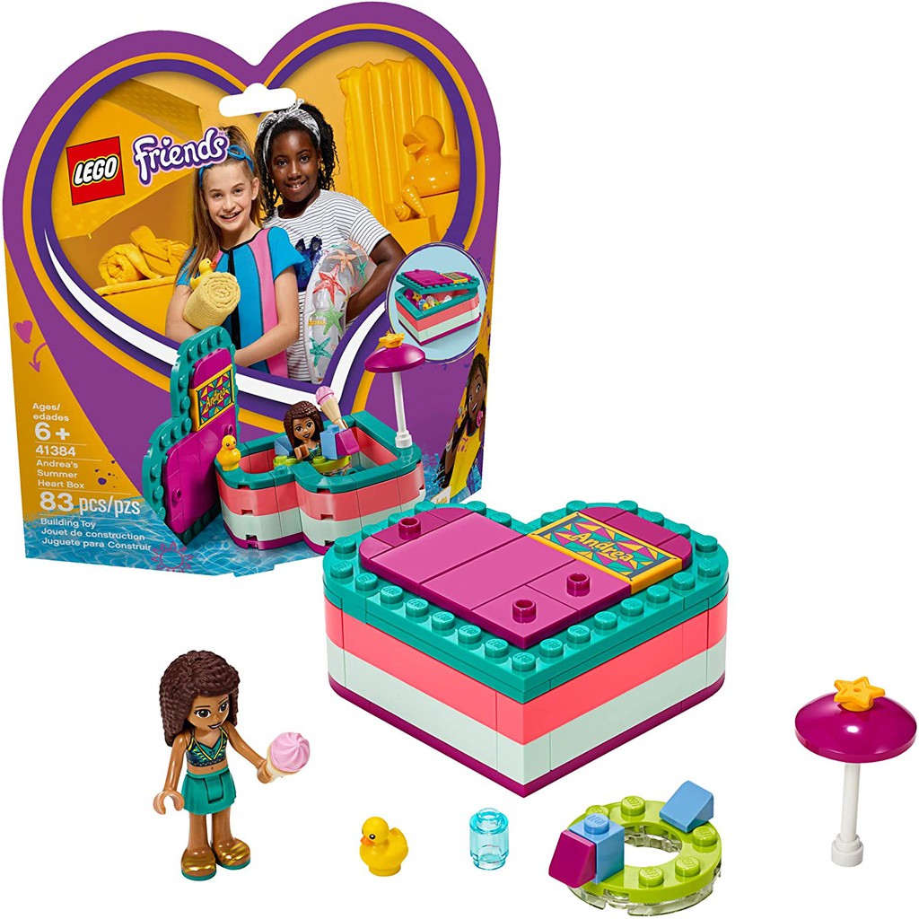 LEGO FRIENDS lg41384 Hộp Trái Tim Mùa Hè Của Andrea ( 83 Chi tiết)