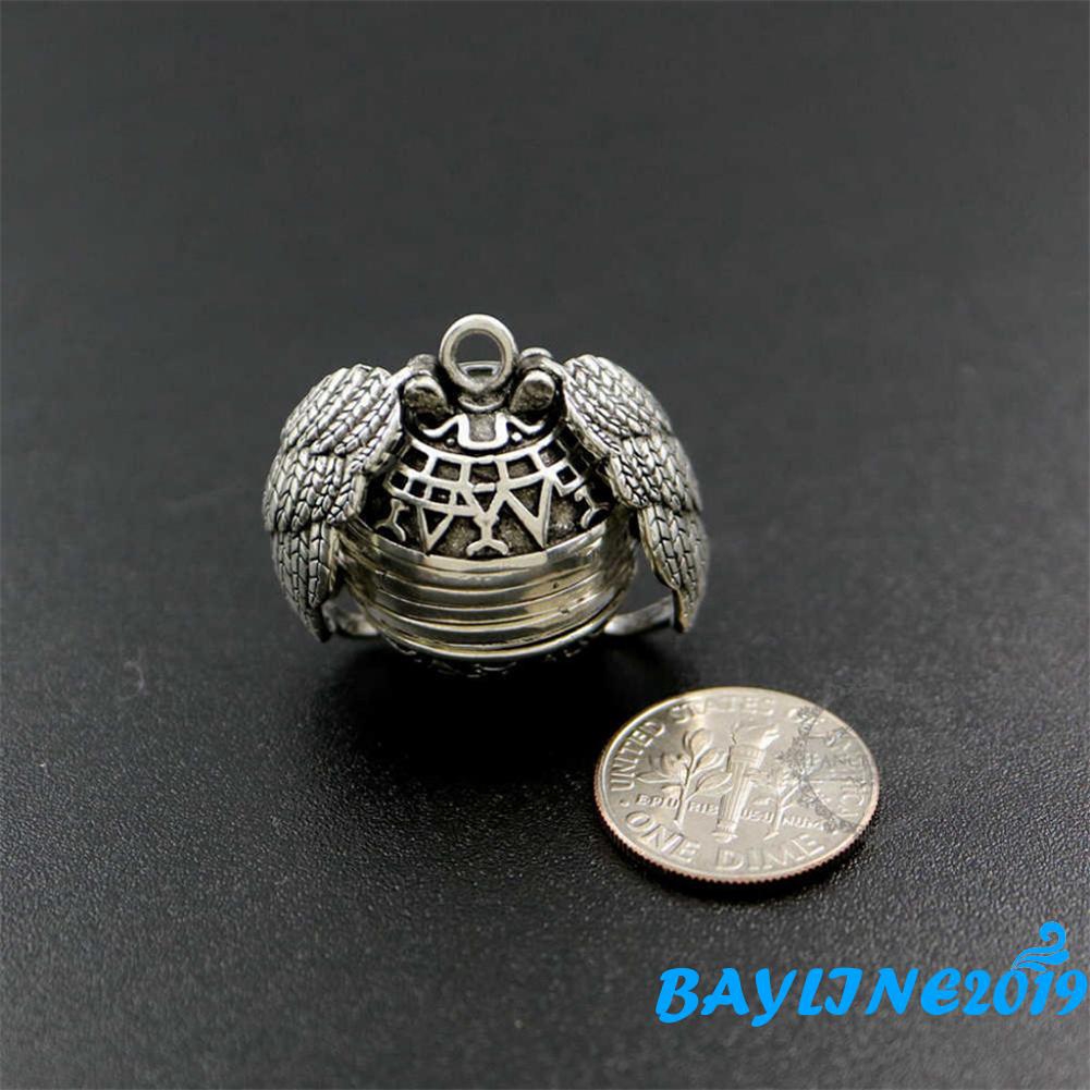 Dây chuyền mặt tròn khắc hình đôi cánh thiên thần