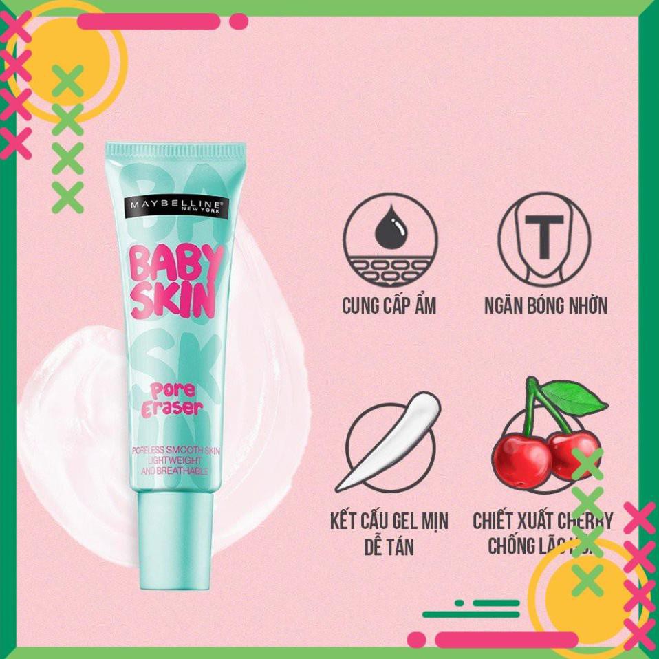 ( Mỹ Phẩm Nhunbe) Maybelline Baby Skin Pore Eraser 22ml