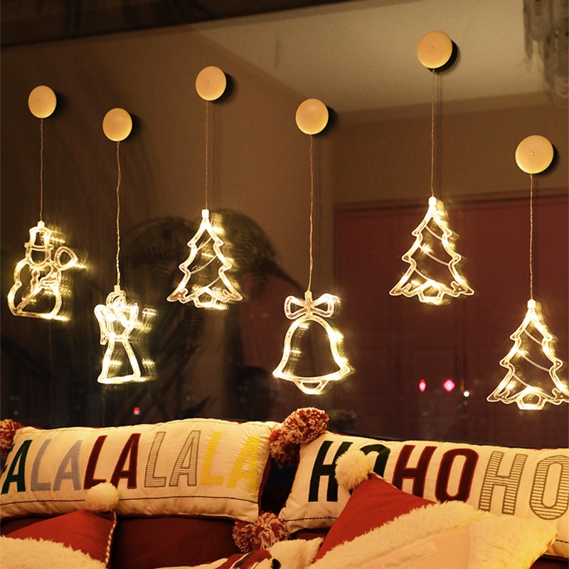 Đèn Treo Trang Trí Giáng Sinh Chạy Pin Hình Ông Già Noel