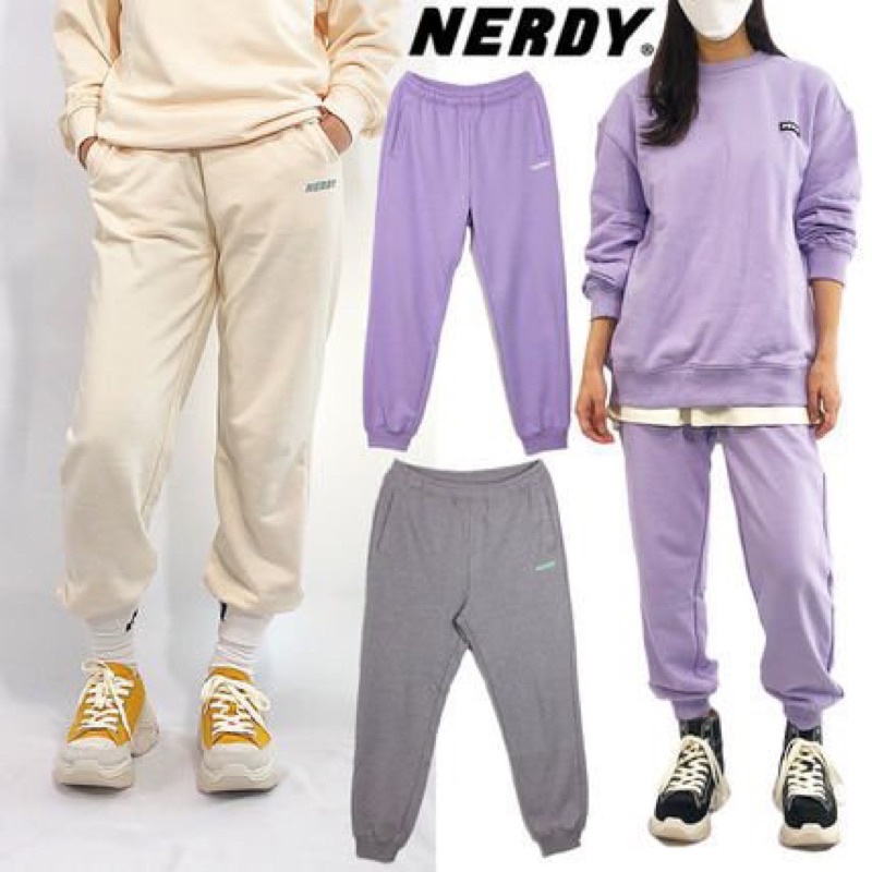 Quần jogger nỉ NERD* xuất khẩu Hàn Quốc - P:B