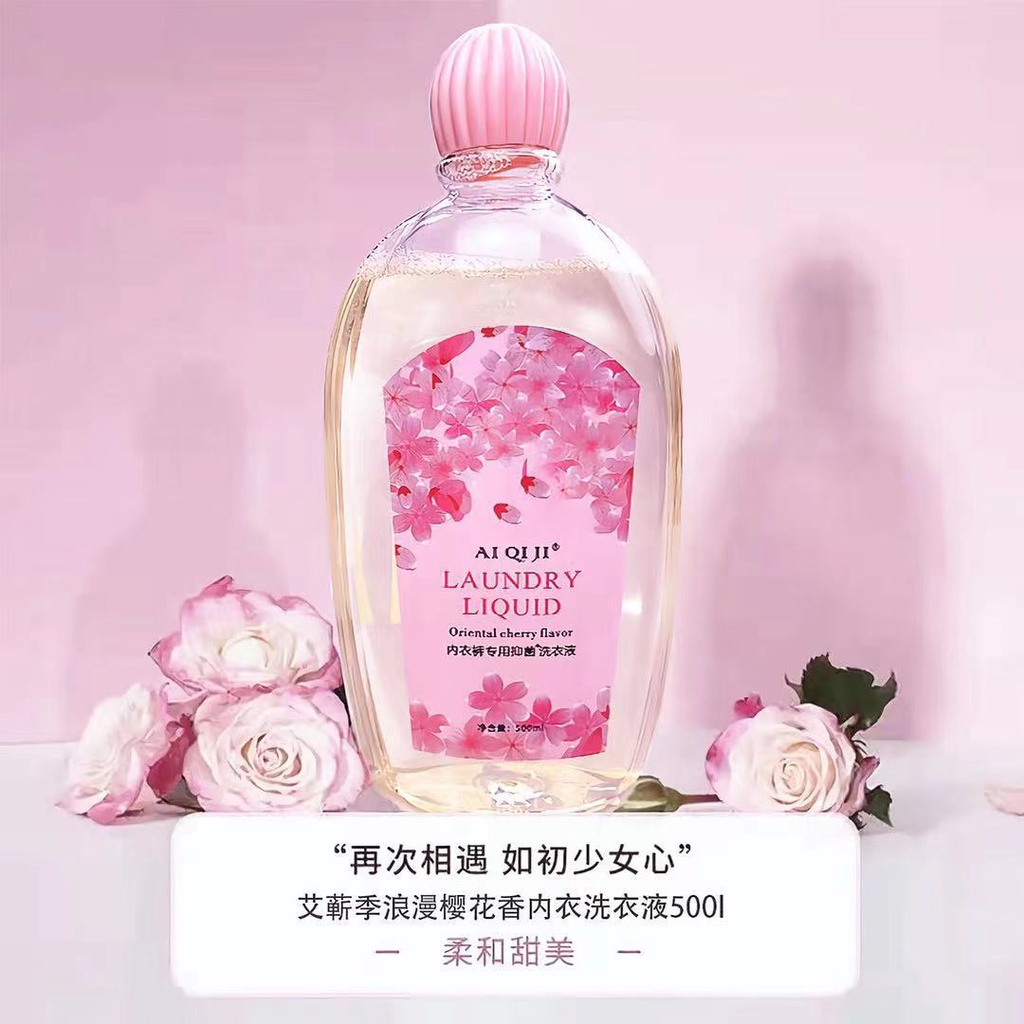 Nước giặt đồ lót Aiqiji 500 ml, nước giặt diệt nấm, kháng khuẩn, làm sạch khí hư