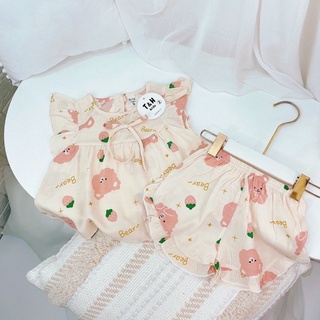 vải đũi lạnh gấu bear mềm mát
