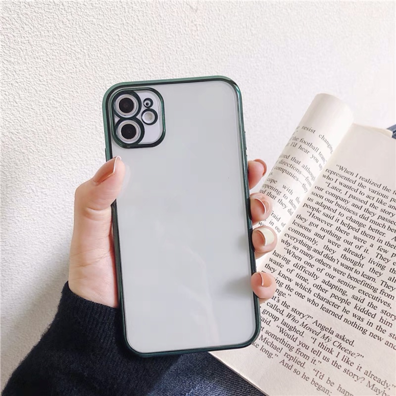 Ốp lưng Điện Thoại Silicon Mềm Trong Suốt Mạ Viền Sang Trọng Dành Cho iPhone 11 pro max x xs max xr 7 plus 8 plus 6s plus