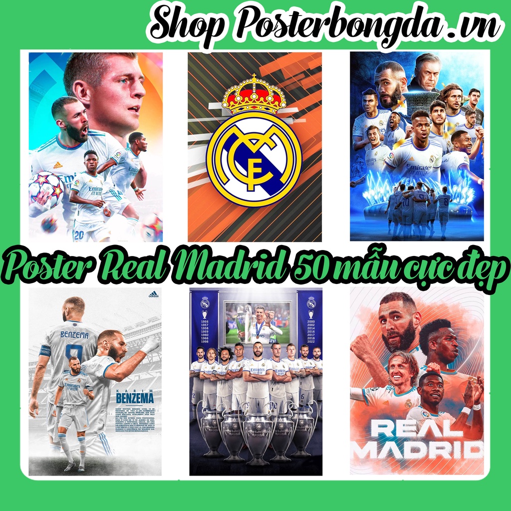 Poster Real Madrid Cực Đẹp, Ảnh Dán Tường Real Madrid, Poster Bóng Đá Có In Theo Yêu Cầu