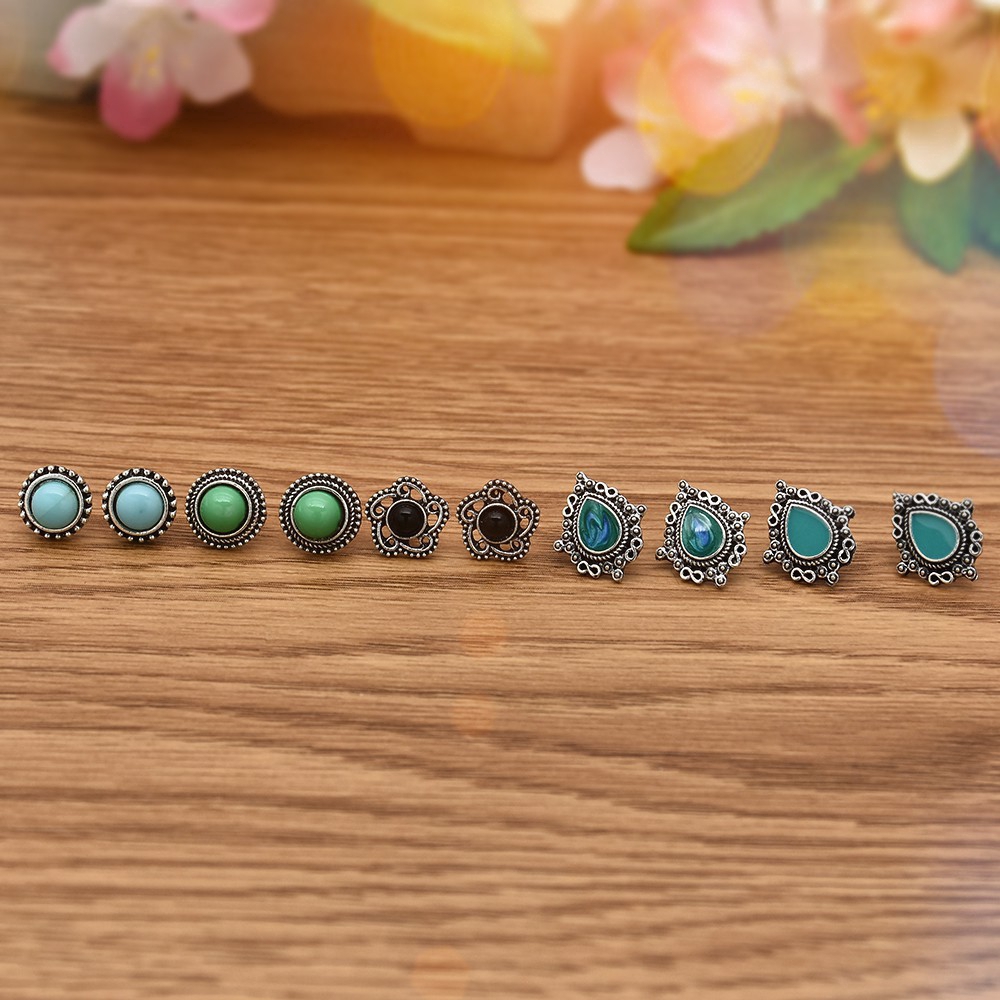 Set 5 Đôi Khuyên Tai Phong Cách Bohemian Cổ Điển Dành Cho Nữ