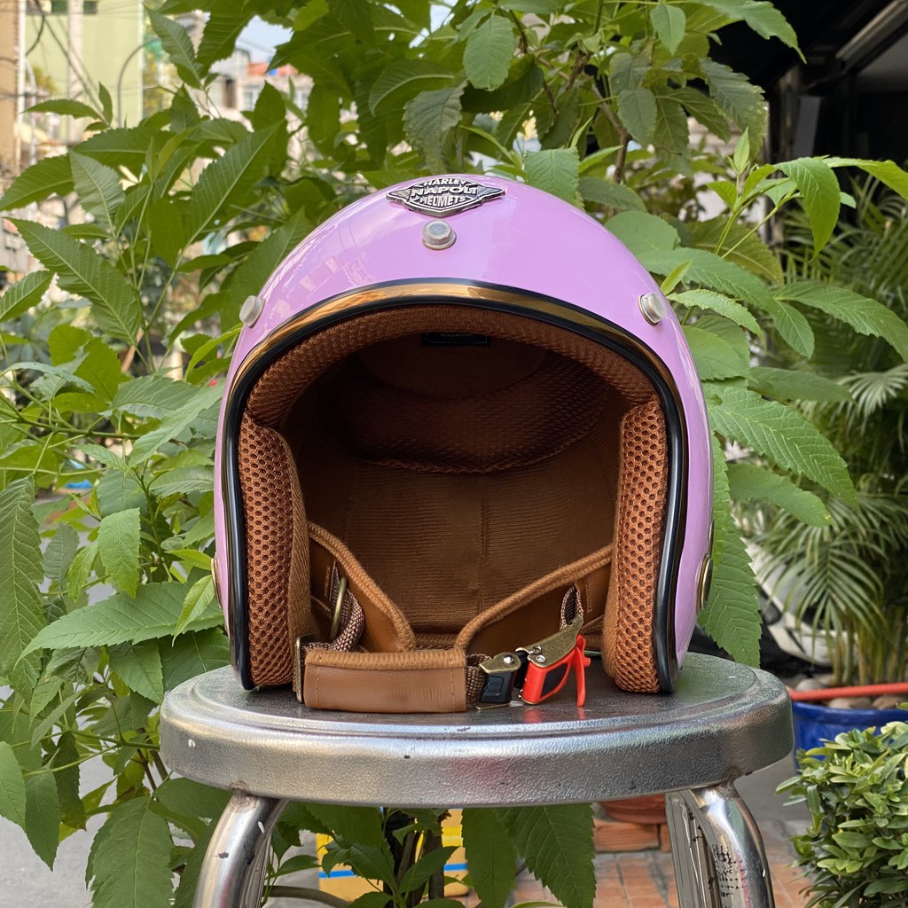 Mũ bảo hiểm ¾ đầu Nữ Napoli SH2 Ruby cao cấp   – Bảo hành 12 tháng