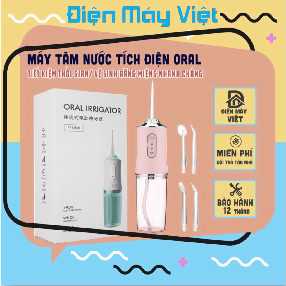 [Hàng Cao Cấp] Máy Tăm Nước Tích Điện Cầm Tay Thông Minh, Tăm Nước Cầm Tay Tích Điện Công Nghệ Cao- Bảo Hành 12 Tháng
