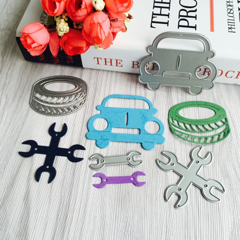 Khuôn Thép Cắt Hình Bánh Xe Chuyên Dụng Cho Tự Làm Thẻ Giấy