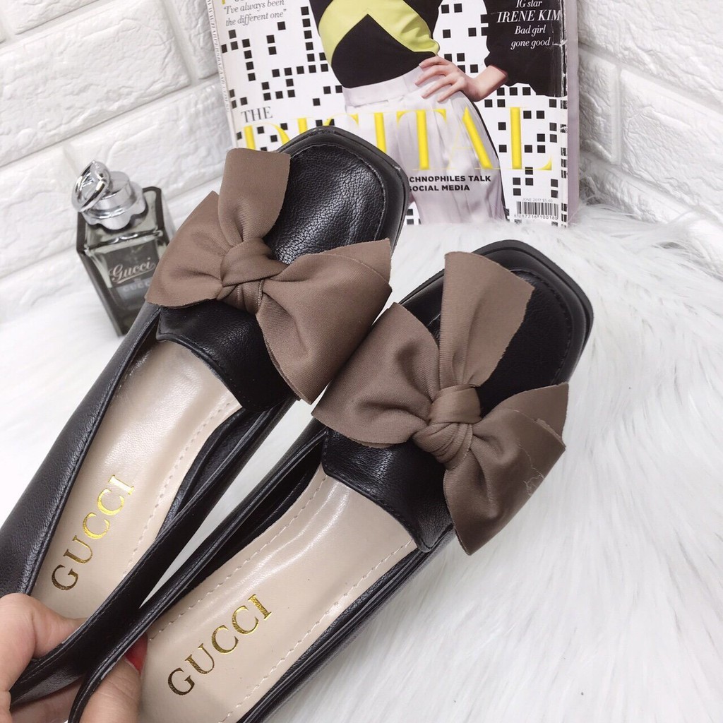 Giày búp bê nơ vải đế vuông xinh xắn LN_P4 | BigBuy360 - bigbuy360.vn