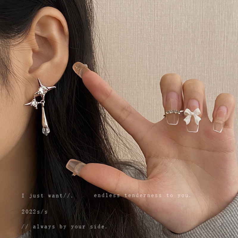 Khuyên Tai Hình Giọt Nước Phong Cách punk Harajuku Mới