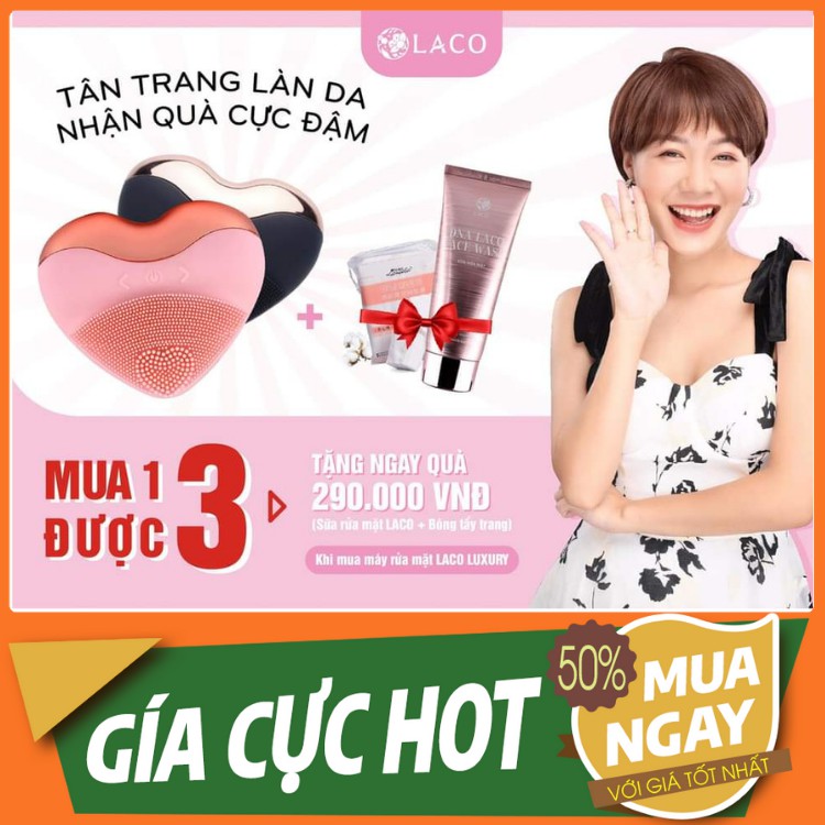 Máy rửa mặt, massage, nâng cơ trẻ hóa da Laco Luxury Chính Hãng 100%