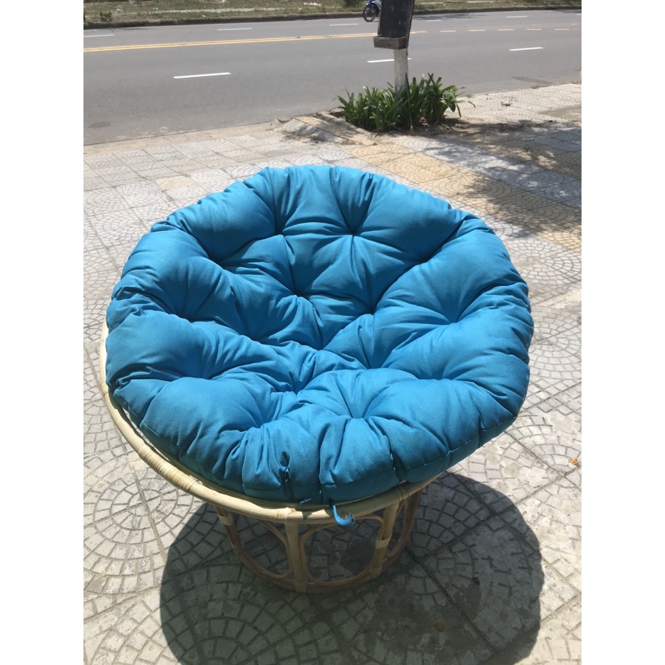 Ghế Papasan Bằng Mây Tự Nhiên Ghế Thư Giãn Kích Thước 1m Kèm Nệm Siêu Xinh Xắn