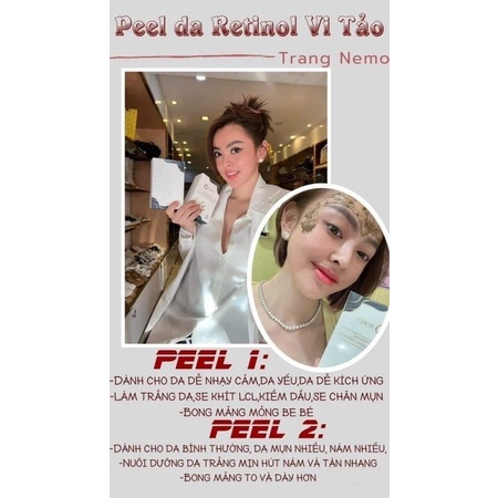 Peel Da Vi Tảo Retinol Trang Nemo Skin peeling Trang Nemo