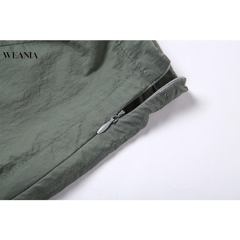 Chân Váy Xếp Ly Lưng Cao Phối Dây Rút Và Khóa Kéo Thời Trang Cho Nữ