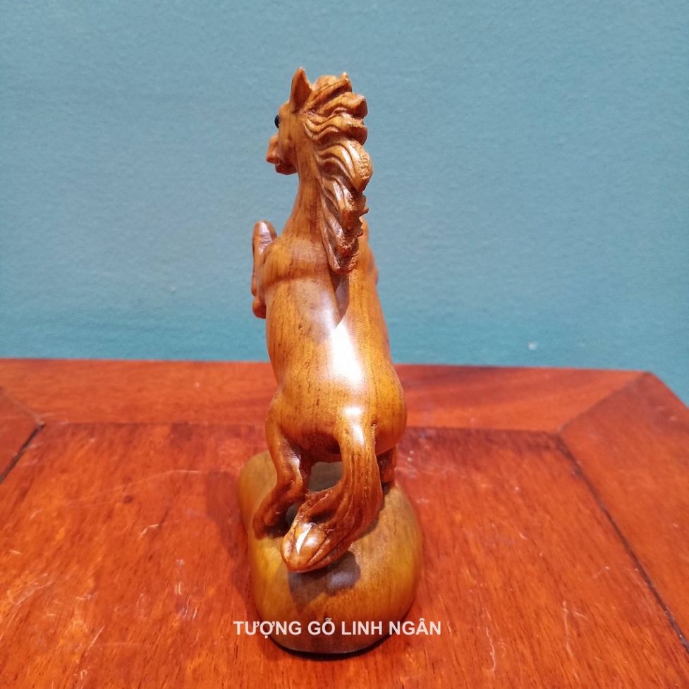 [GIA RE] Tượng Ngựa gỗ hương cao 12 cm