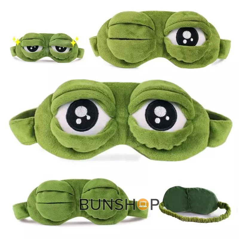 Bịt mắt mặt nạ che mắt ngủ ếch xanh Pepe sad frog