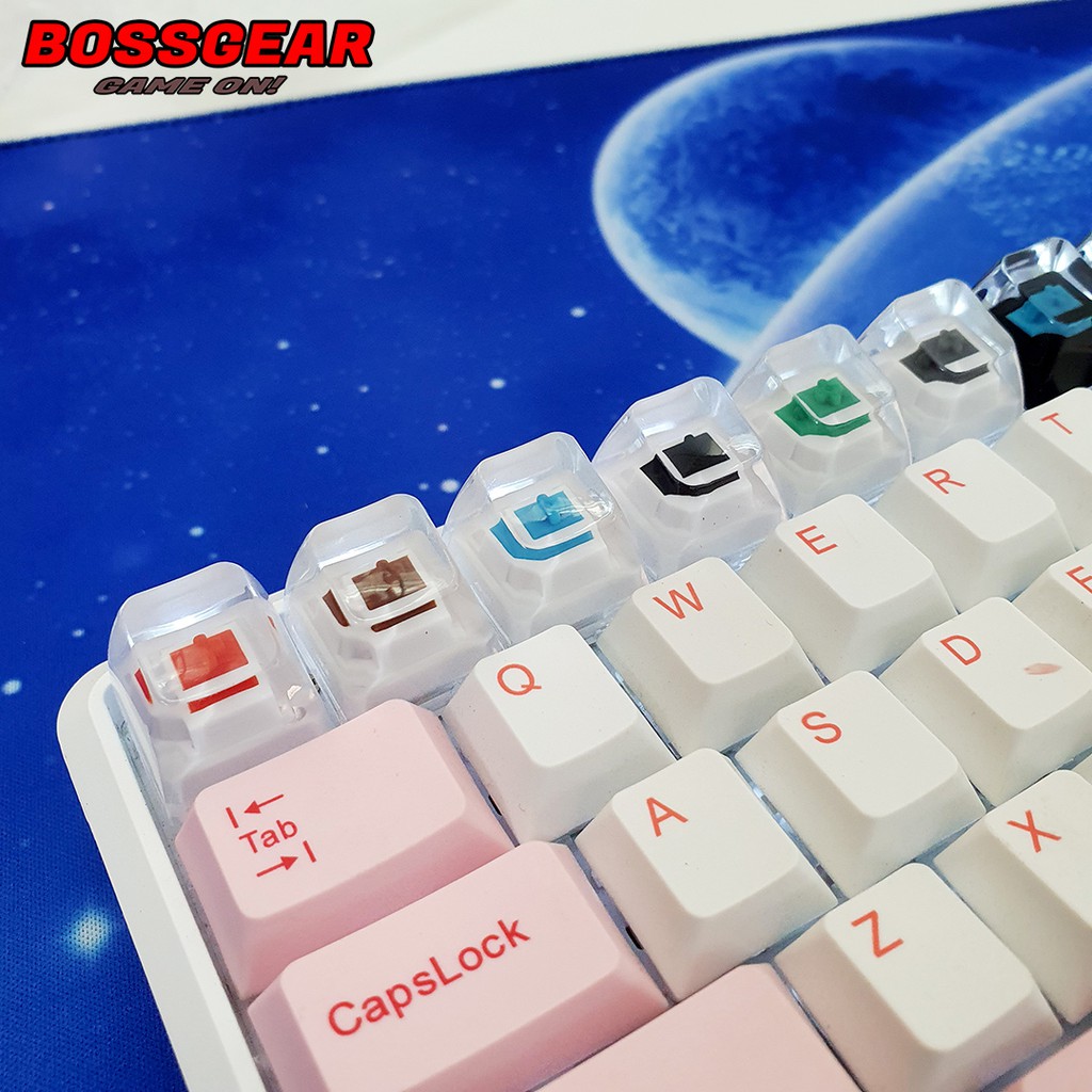 Keycap Lẻ Crystal Switch SA Profile. Keycap Artisan Trong Suốt In hình switch bàn phím cơ