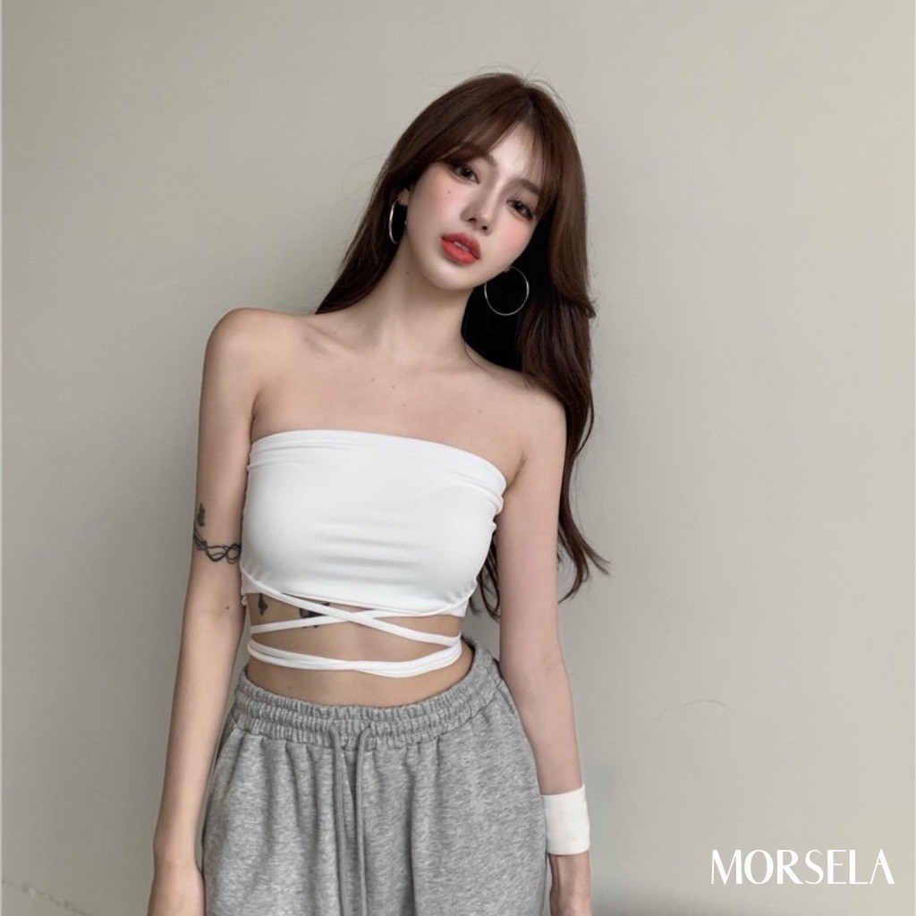 Áo ống croptop đan dây eo - áo kiểu nữ form dáng croptop sexy - Morsela