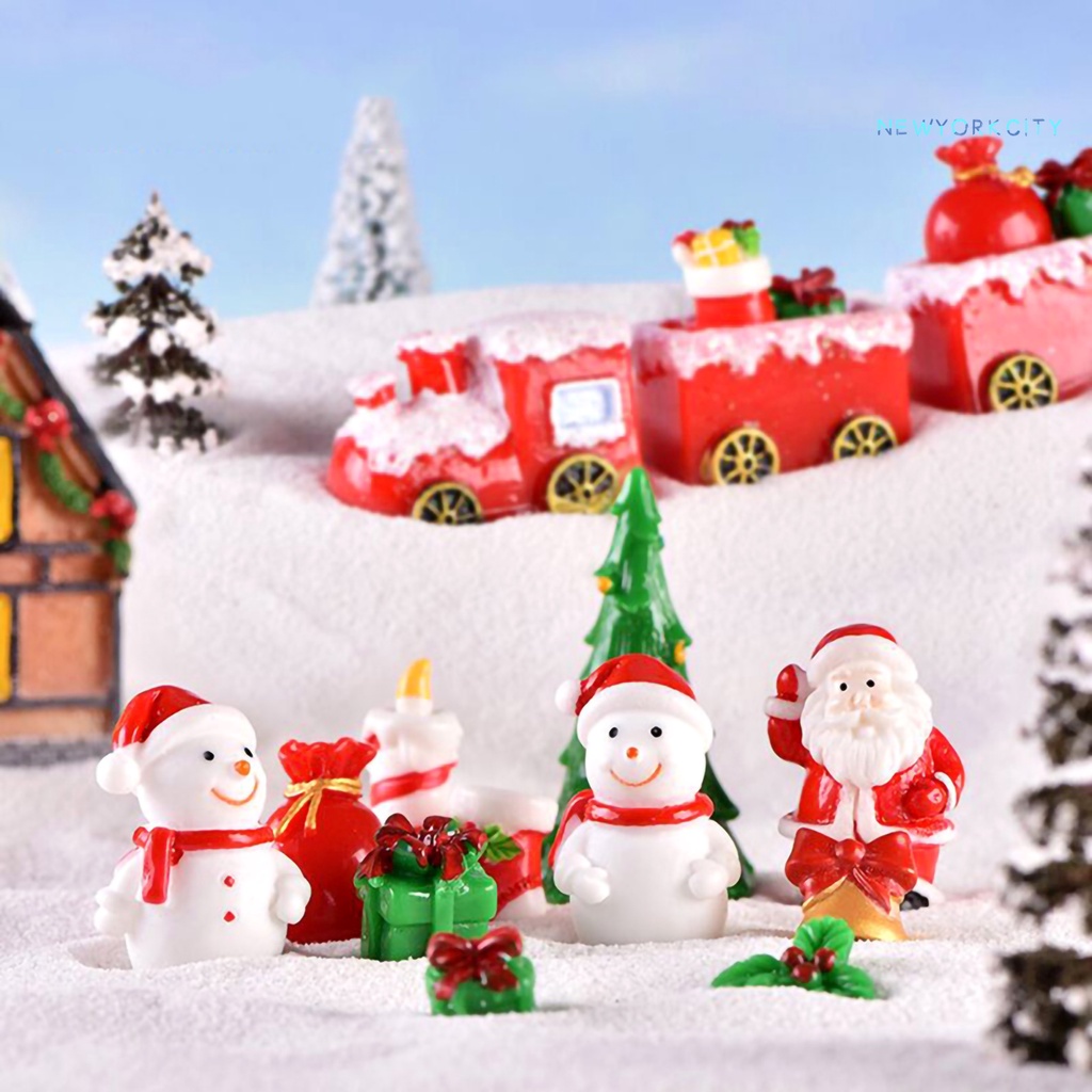 1 Mô Hình Ông Già Noel / Người Tuyết / Tàu Lửa Mini Trang Trí Tiểu Cảnh DIY