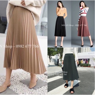 Chân váy xếp ly 2 kiểu nhiều màu