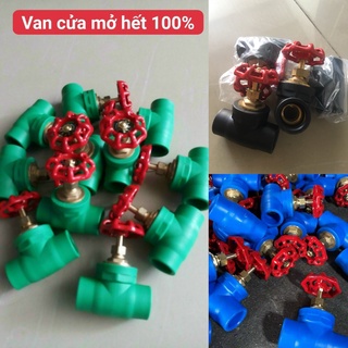 Van khóa ống nhiệt ppr phi 25, van mở 100%