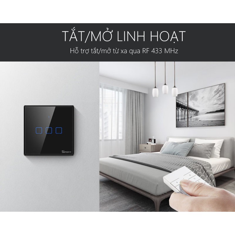 Công tắc Cảm ứng WIFI Sonoff T3EU/ US (Phiên bản mới 2019)