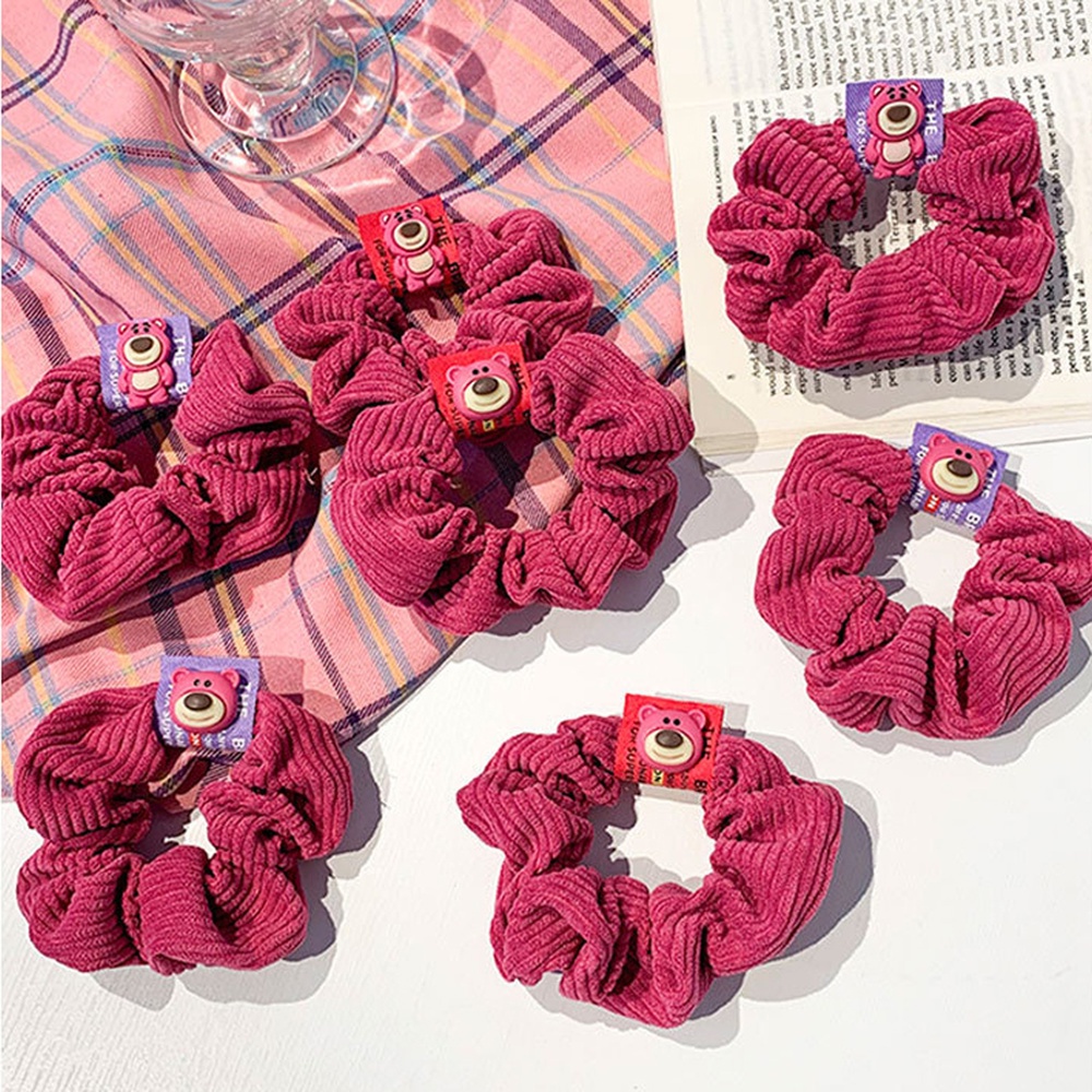 Kẹp Tóc/ Dây buộc tóc vải hình gấu hoạt hình dễ thương phong cách hàn Quốc