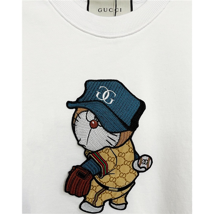 Áo Nỉ Dài Tay Cổ Tròn Thêu Hình Doraemon Thời Trang Thu Đông Cho Nam Gucc1 2021