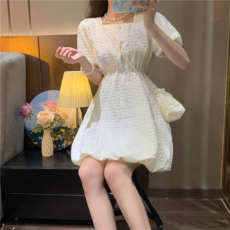 Đầm hoa Perty mỏng ngọt ngào ôm eo phong cách Hàn Quốc thời trang dành cho nữ