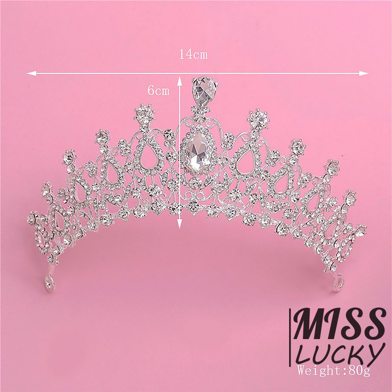 Vương miện cài tóc cô dâu đính đá sang trọng