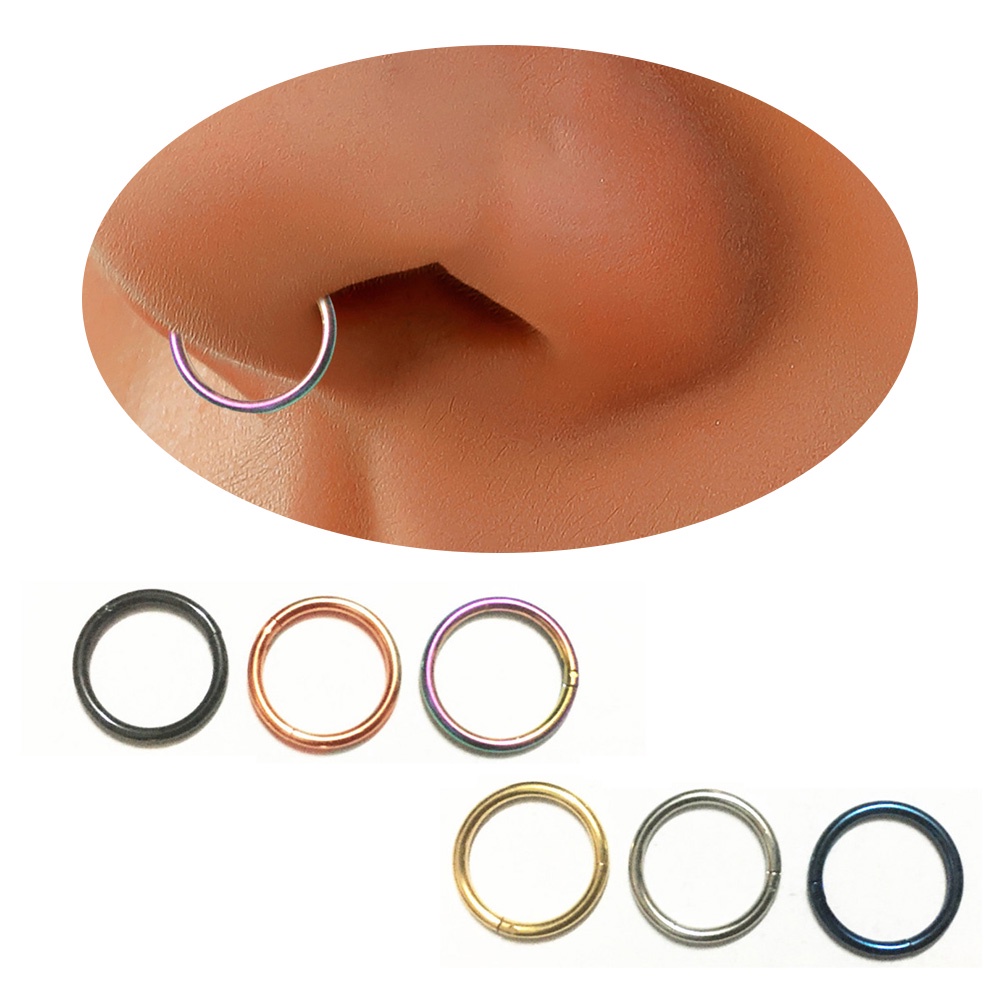 1 Khuyên Xỏ Cơ Thể Bằng Thép Không Gỉ Nhiều Màu Sắc Cá Tính