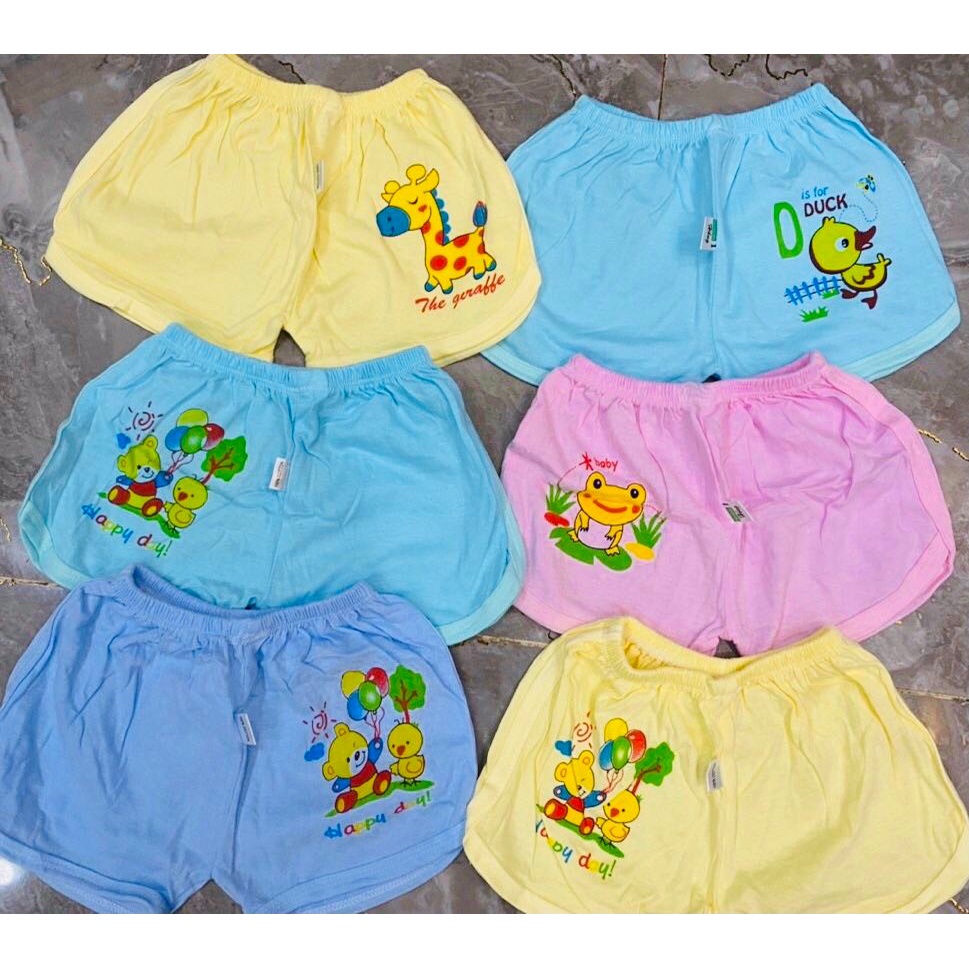 Set 5 quần đùi MÀU / TRẮNG thể thao in BOSINIS 100% cotton An Toàn khi sử dụng cho bé trai /bé gái 0-32kg