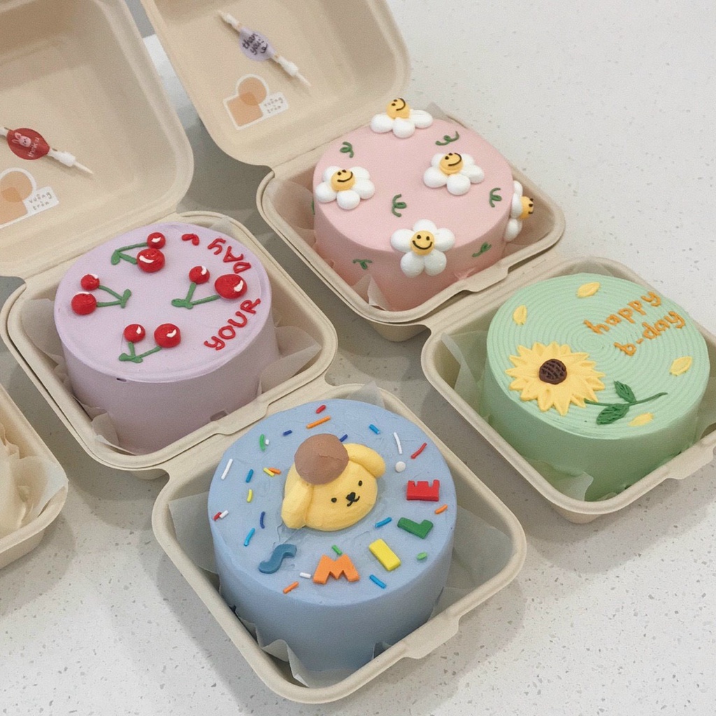 50 Hộp bã mía vuông 15x15x8