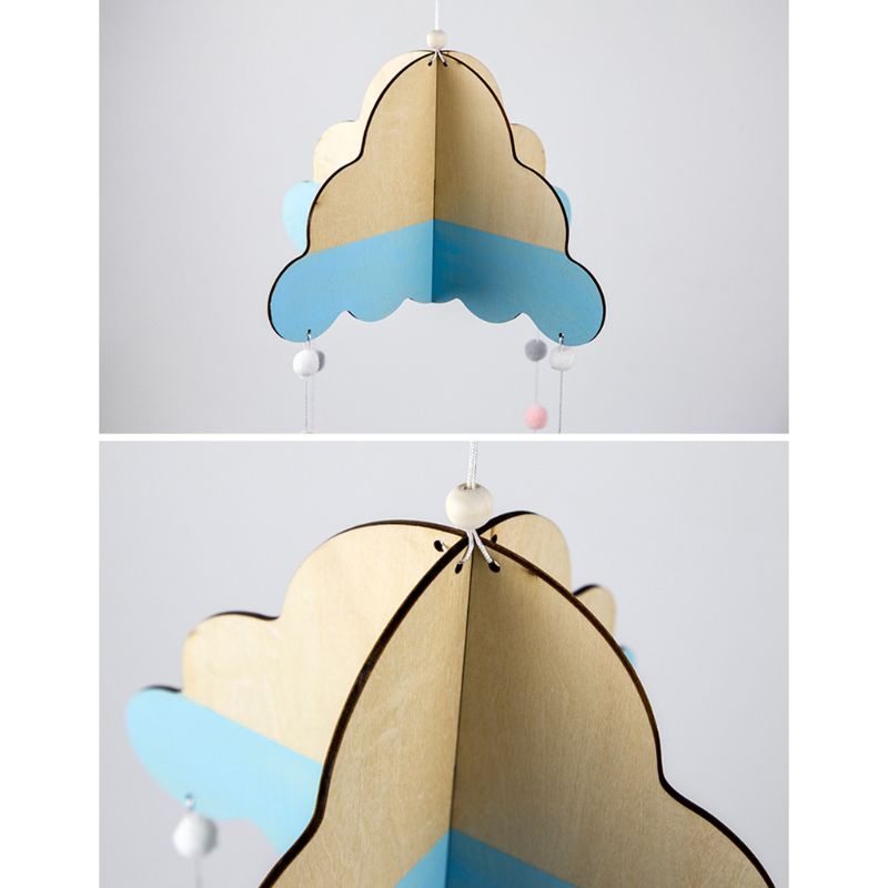 Chuông Gió Di Động Bằng Len Treo Nôi Em Bé Trang Trí Phòng Ngủ