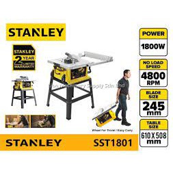 CHÍNH HÃNG - Máy cưa bàn sử dụng đĩa 255mm 1800W Stanley SST1801 có chân đế