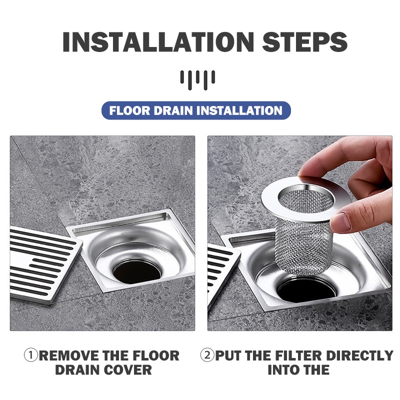 Lưới Lọc Rác Bồn Rửa Chén / Bồn Tắm Bằng Thép Không Gỉ Chống Tắc Nghẽn
