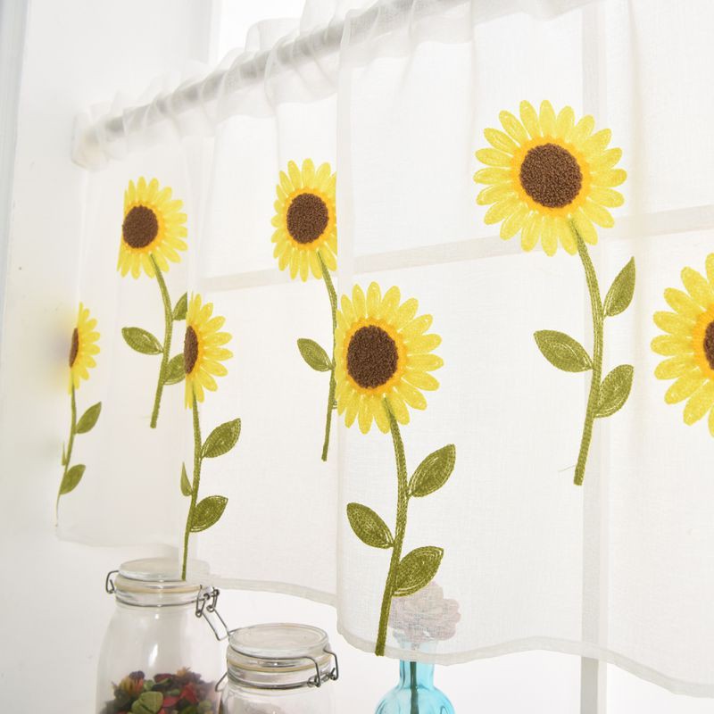 Rèm cửa trang trí nhà bếp họa tiết hoa kích thước 50x150cm