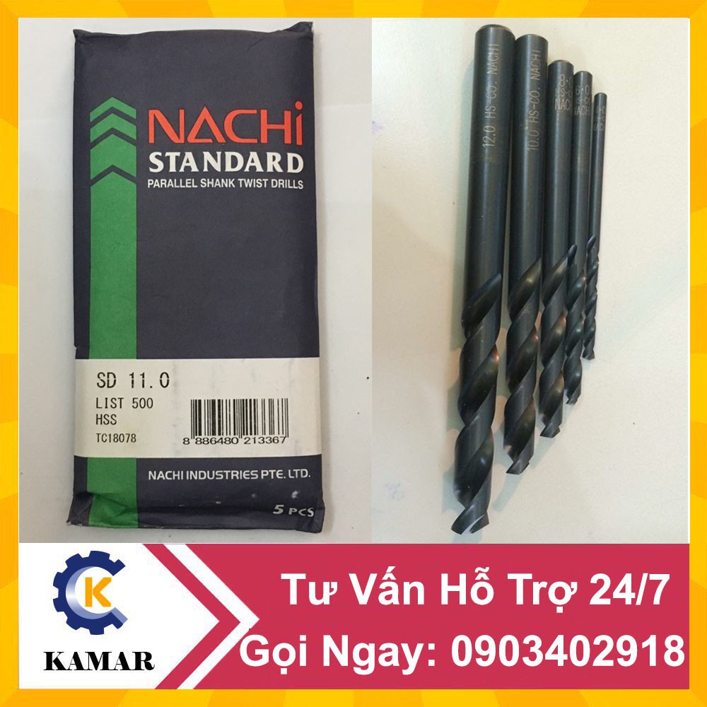 Mũi Khoan Nachi Từ 11.0 đến 11.9MM Chính Hãng