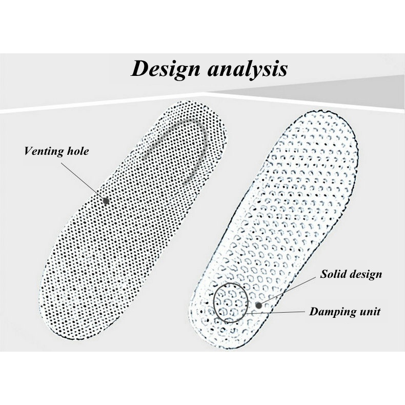 1 Cặp Đệm Lót Giày Thể Thao Bằng Cao Su Non Tổ Ong Thoáng Khí Khử Mùi Hôi