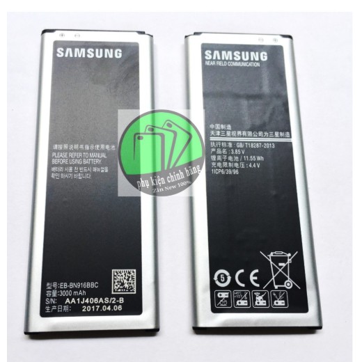 Pin thay xịn Galaxy Note 4 2 sim/ N916/ 3000mAh - Bảo hành 6 tháng