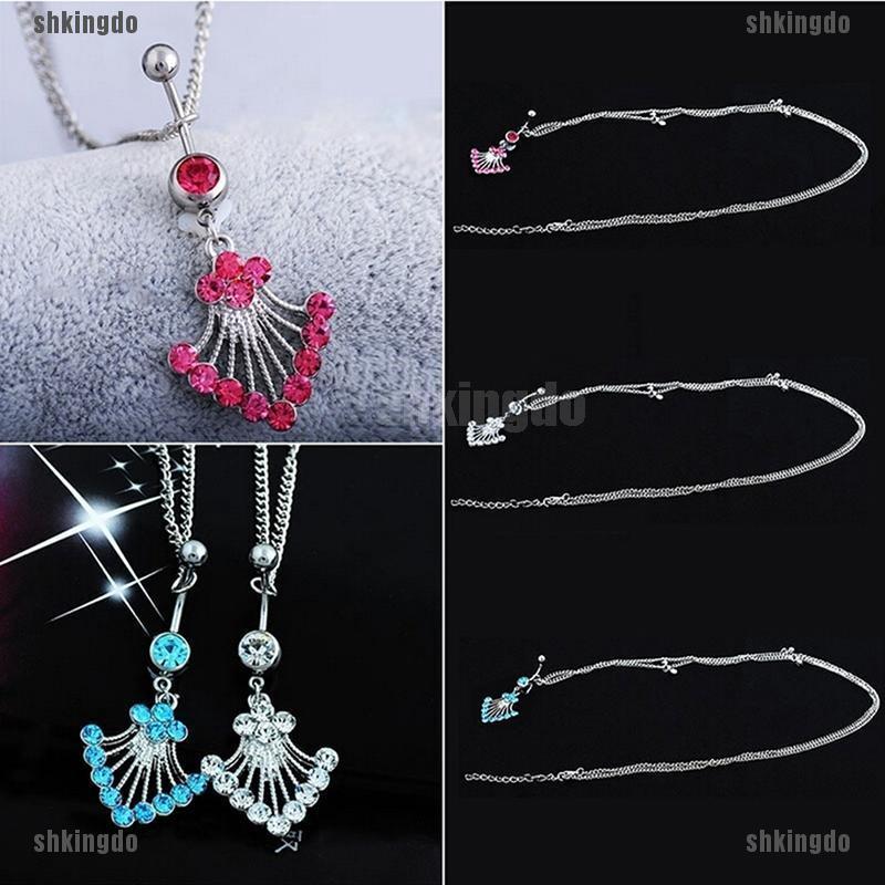 THINH Khuyên rốn đính đá bằng thép y tế