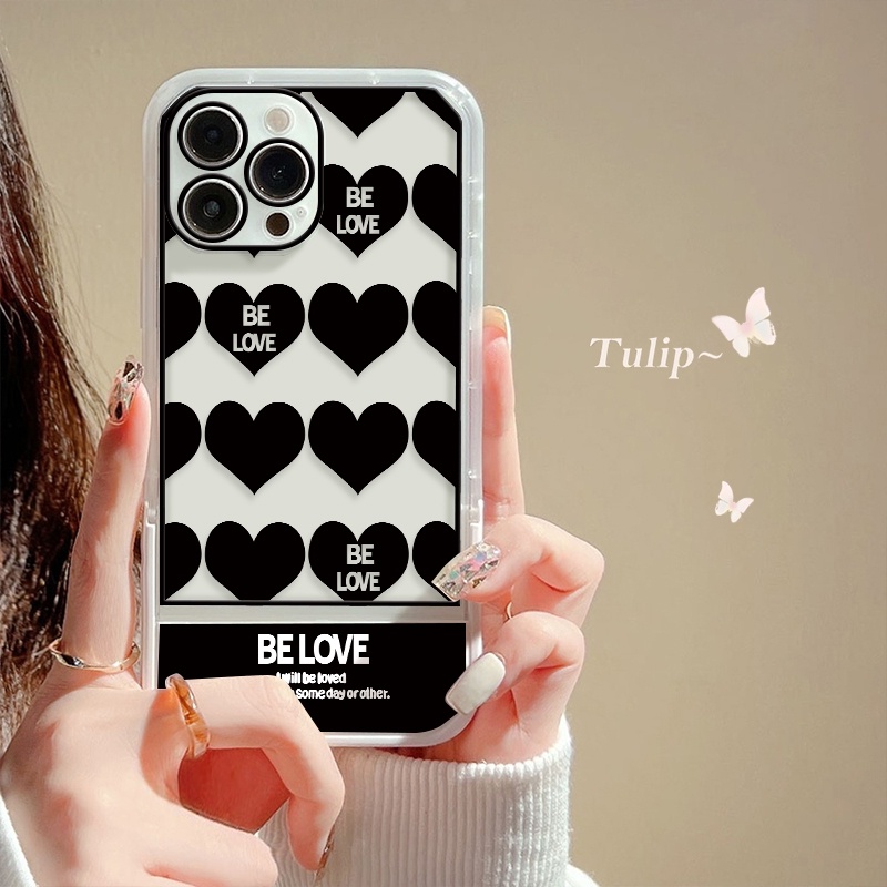 Ốp Điện Thoại Silicone Mềm Trong Suốt Chống Sốc Có Giá Đỡ Hình Trái Tim Cho Iphone 13 12 11 Pro MAX XR X XS MAX 6S 7 8 Plus 6 SE 2020