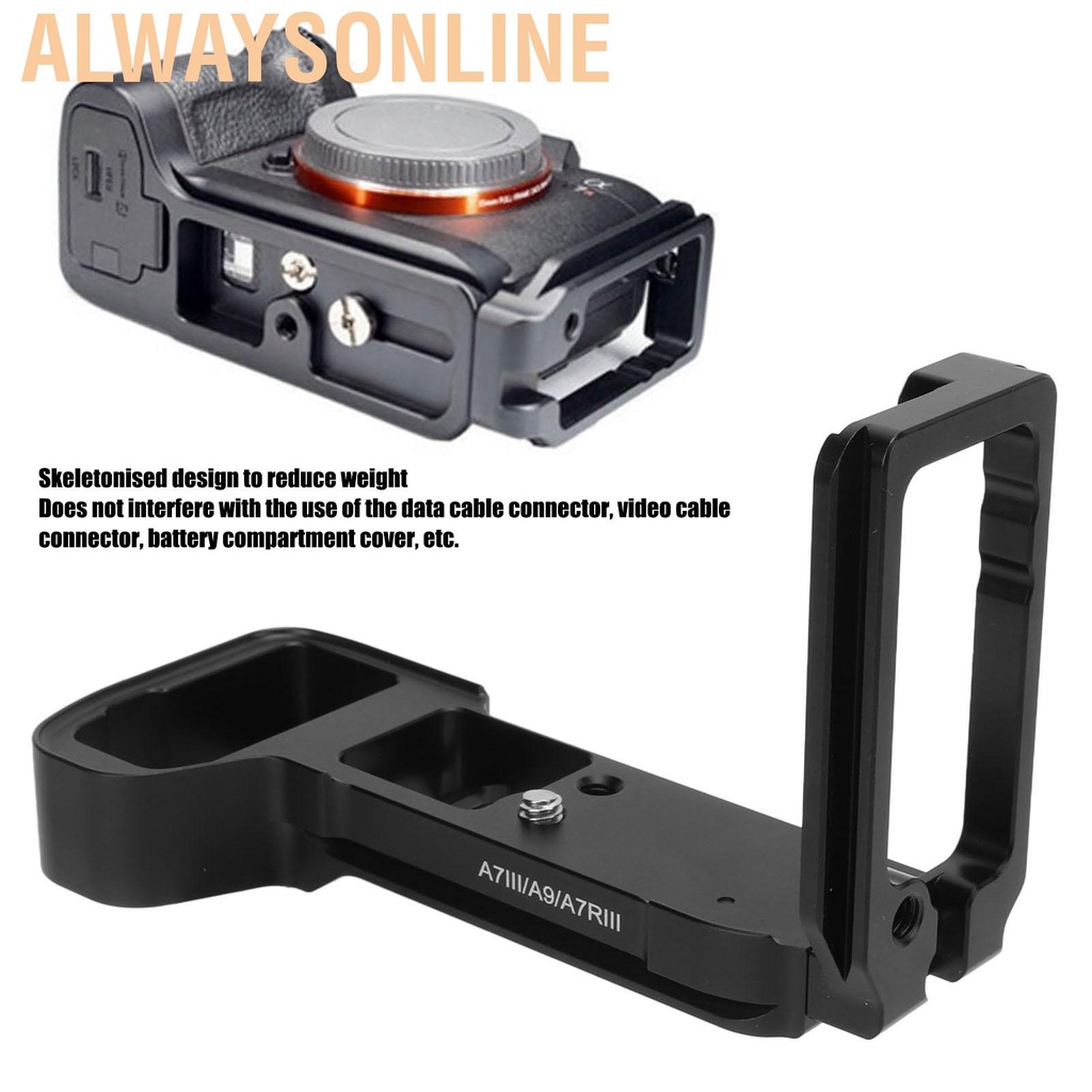 Giá đỡ chụp ảnh hình chữ L nằm dọc/ ngang tháo nhanh bằng hợp kim nhôm cho Sony A7III A7RIII A9 A7M3