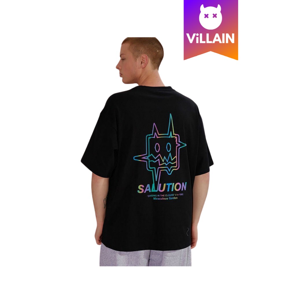 Áo Thun Phản Quang Salution Unisex Nam Nữ Form Rộng - Villain